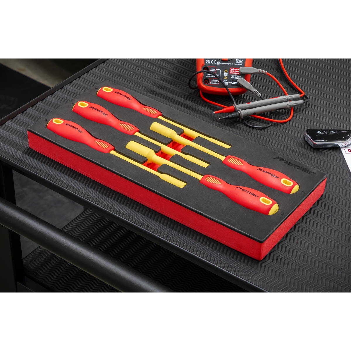 Premier Insulated Nut Driver Set 5 Pieces With Tool Tray VDE Approved TBTE08