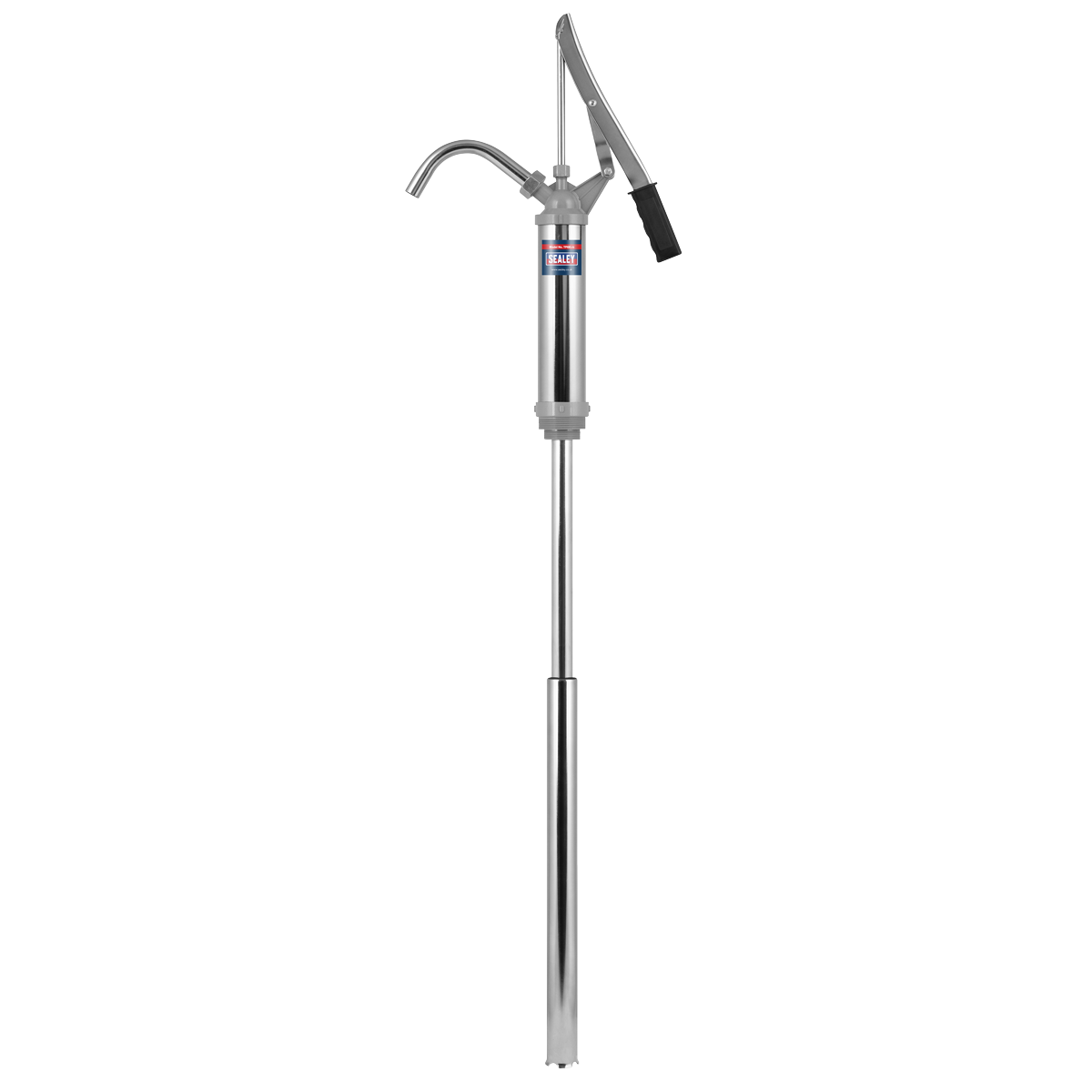 Sealey Heavy Duty Lever Pump With 2" BSP Adaptor & Dip Tube Silver TP68