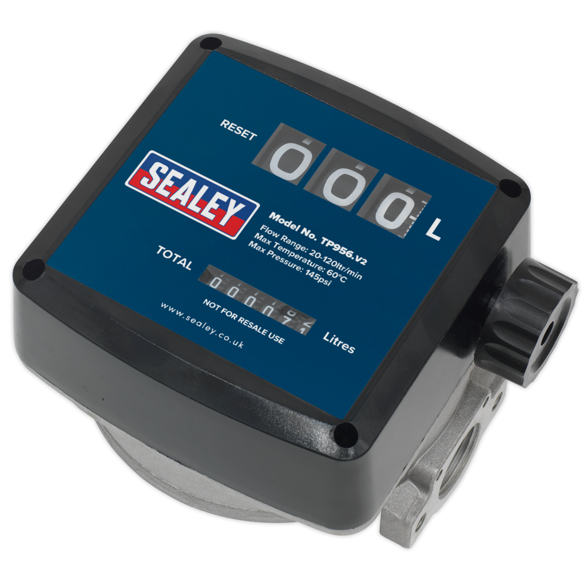 Sealey Diesel & Fluid Flow Meter Batch/Cumulative Totals 20-120L/min TP956
