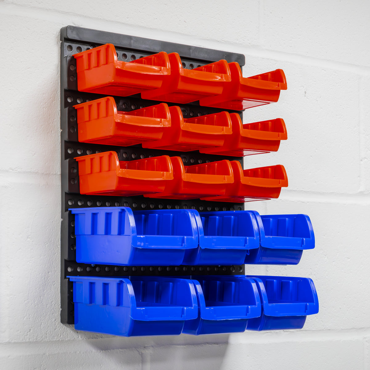 Sealey Bin Storage System Wall Mounting 15 Bins Shockproof Polymer TPS1569WM