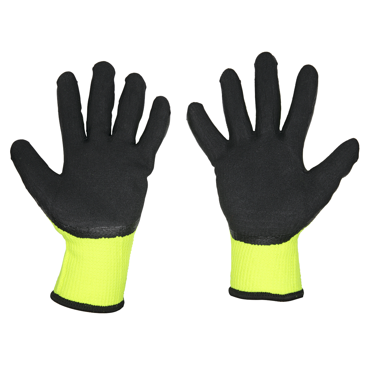 Sealey Thermal Super Grip Workshop Safety Work Gloves Size L - 6 Pairs TSP126/6