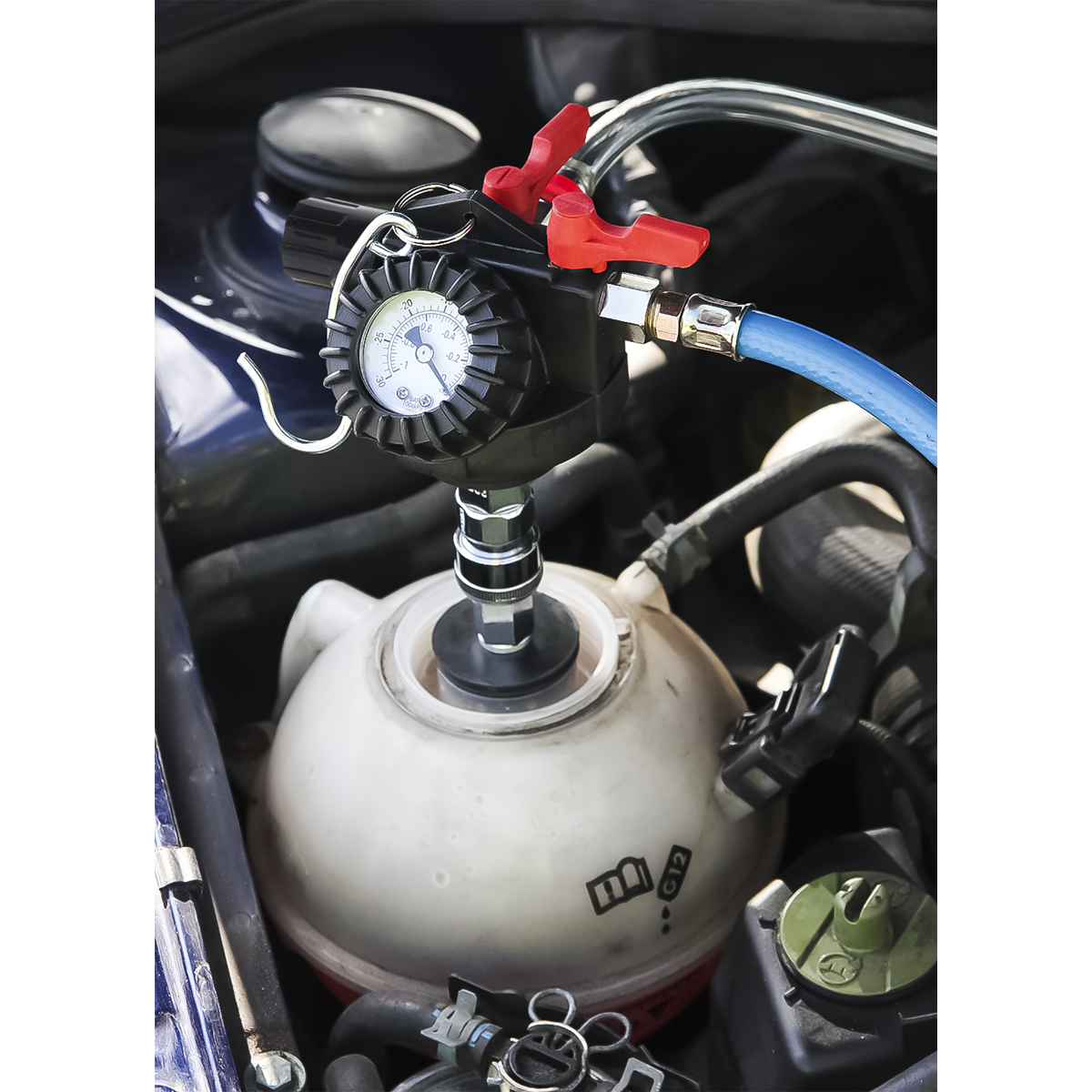 Sealey Cooling System Filler With 1.3m Fluid Hose 1/4" BSP 12CFM VS0041