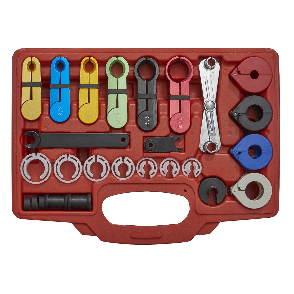 Sealey Fuel & Air Conditioning Disconnection Tool Set 21 Pcs Storage Case VS0457