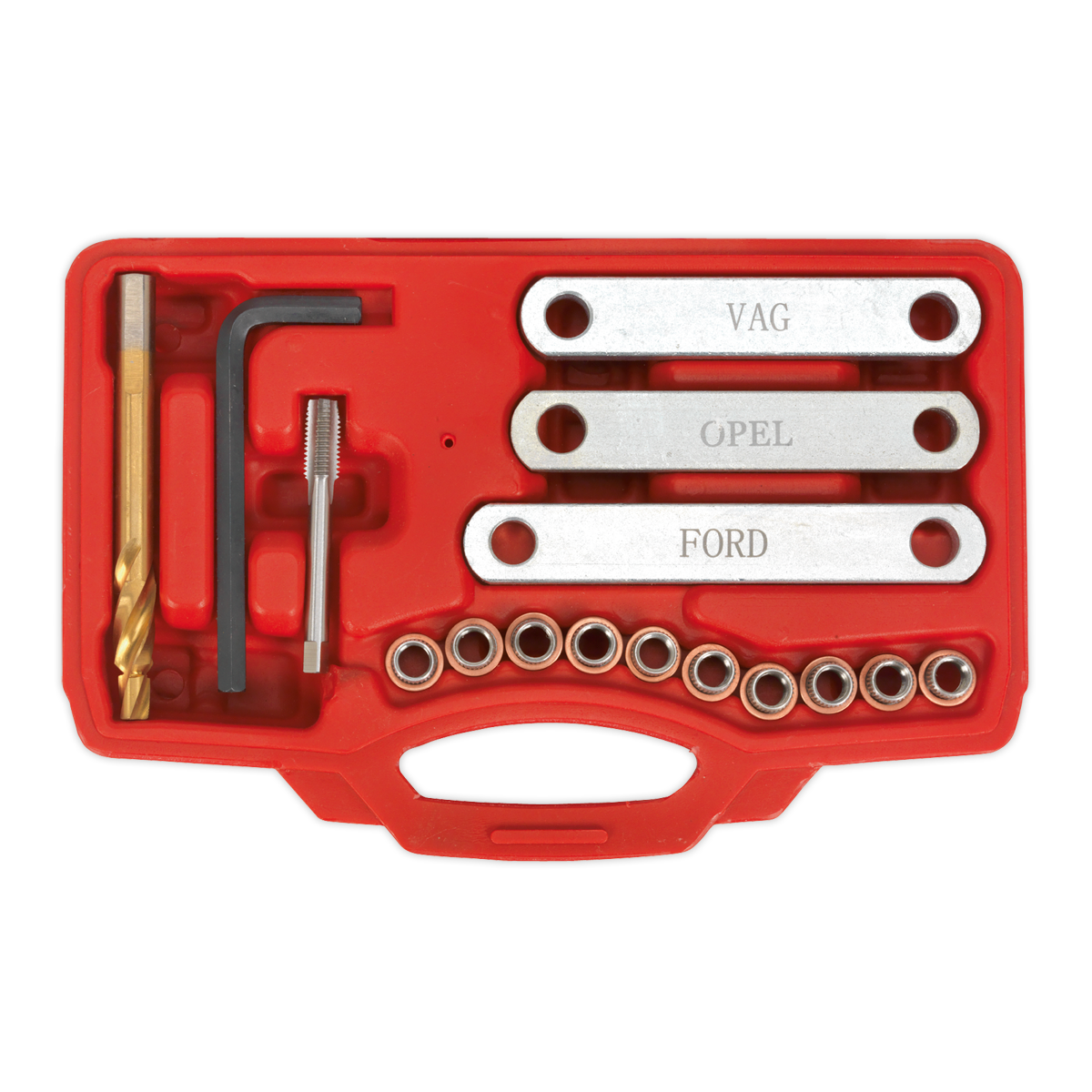 Sealey Brake Calliper Thread Repair Kit With Three Alignment Plates VS0462