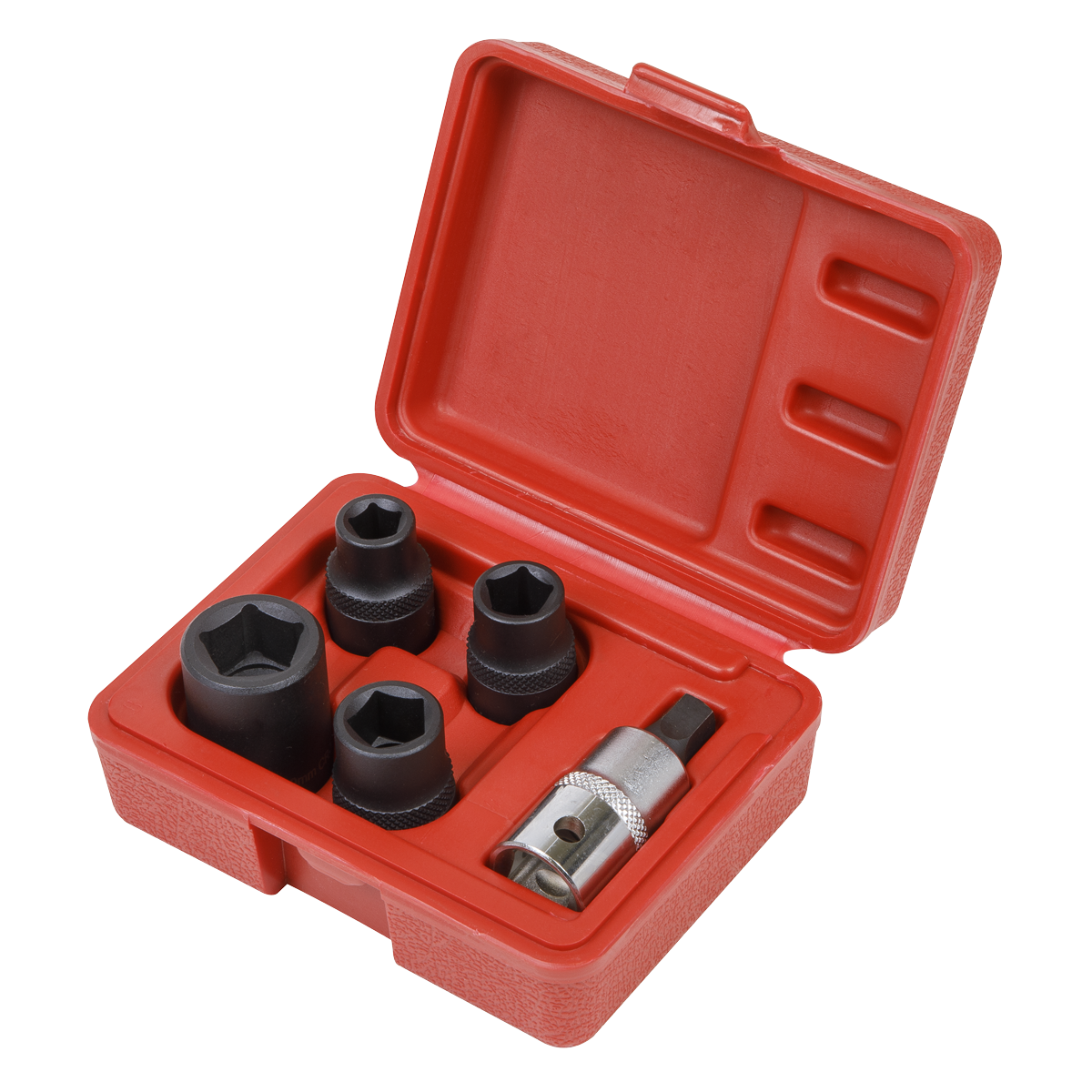 Sealey Brake Caliper Socket Set 5 Pieces 1/2" Square Drive Black/Silver VS0464