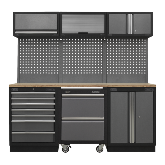 Sealey Superline Pro 2.04m Tool Storage System Pressed Wood Worktop APMSSTACK12W