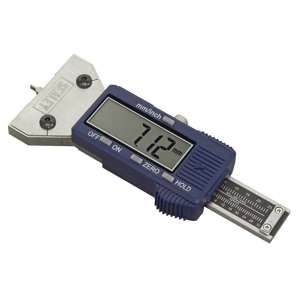 Sealey Digital Tyre Tread Depth Gauge Pin Tip 11mm Digits In LCD Display VS0565