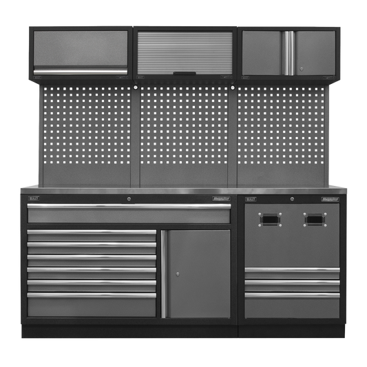 Sealey Modular Tool Storage System Combo Stainless Steel Worktop APMSSTACK14SS