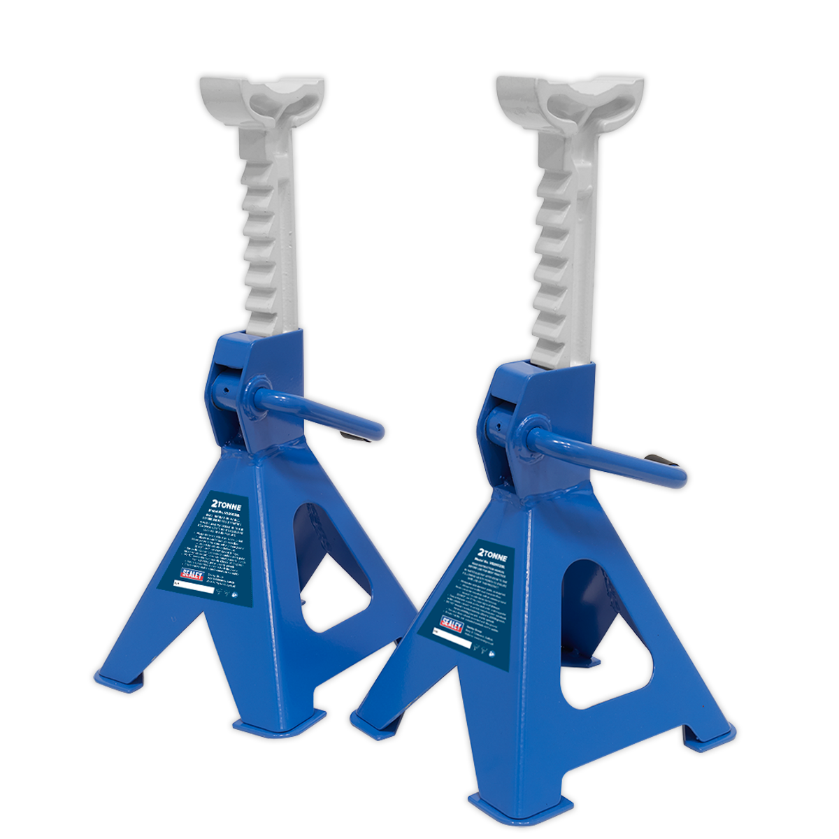 Sealey Load Axle Stands 2 Tonne Capacity per Stand Ratchet Type Blue VS2002BL