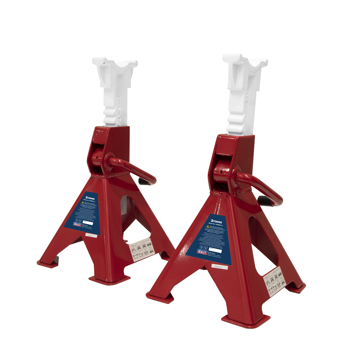 Sealey Load Axle Stands 3-Tonne Capacity/Stand 6-Tonne/Pair Ratchet Type VS2003