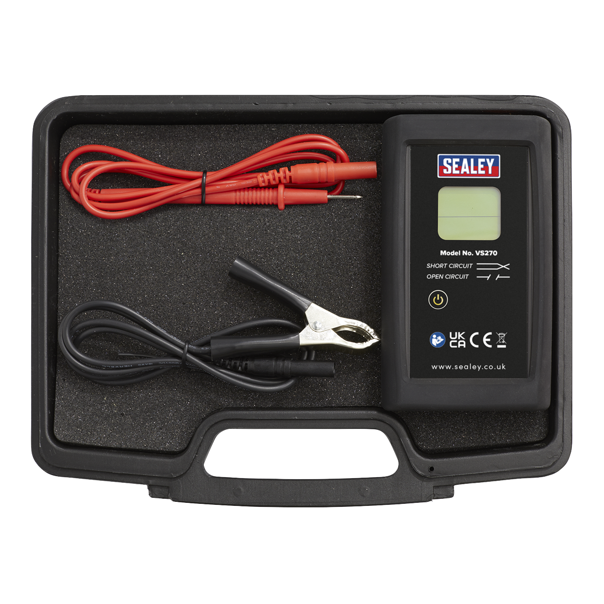 Sealey Multi Voltage Glow Plug Tester For Diesel Engines With Storage Case VS270