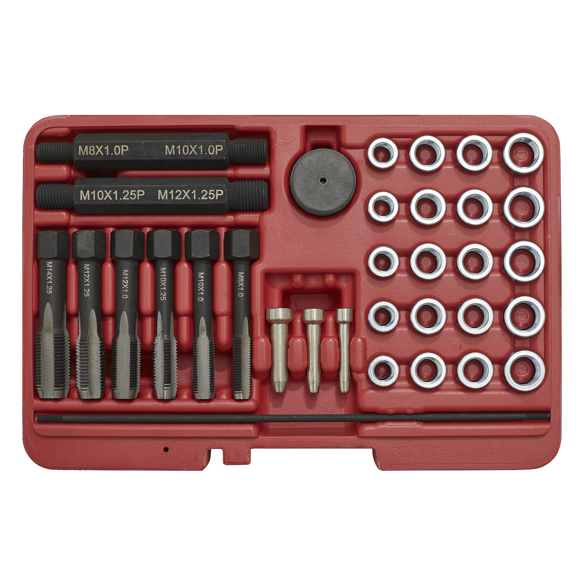 Sealey Glow Plug Thread Repair Set Supplied With Storage Case 33 Pieces VS311