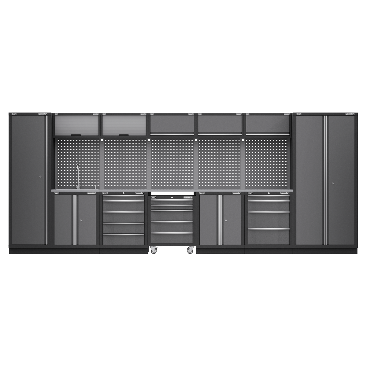 Sealey Superline Pro 4.9m Storage System Stainless Worktop Cabinet APMSSTACK17SS