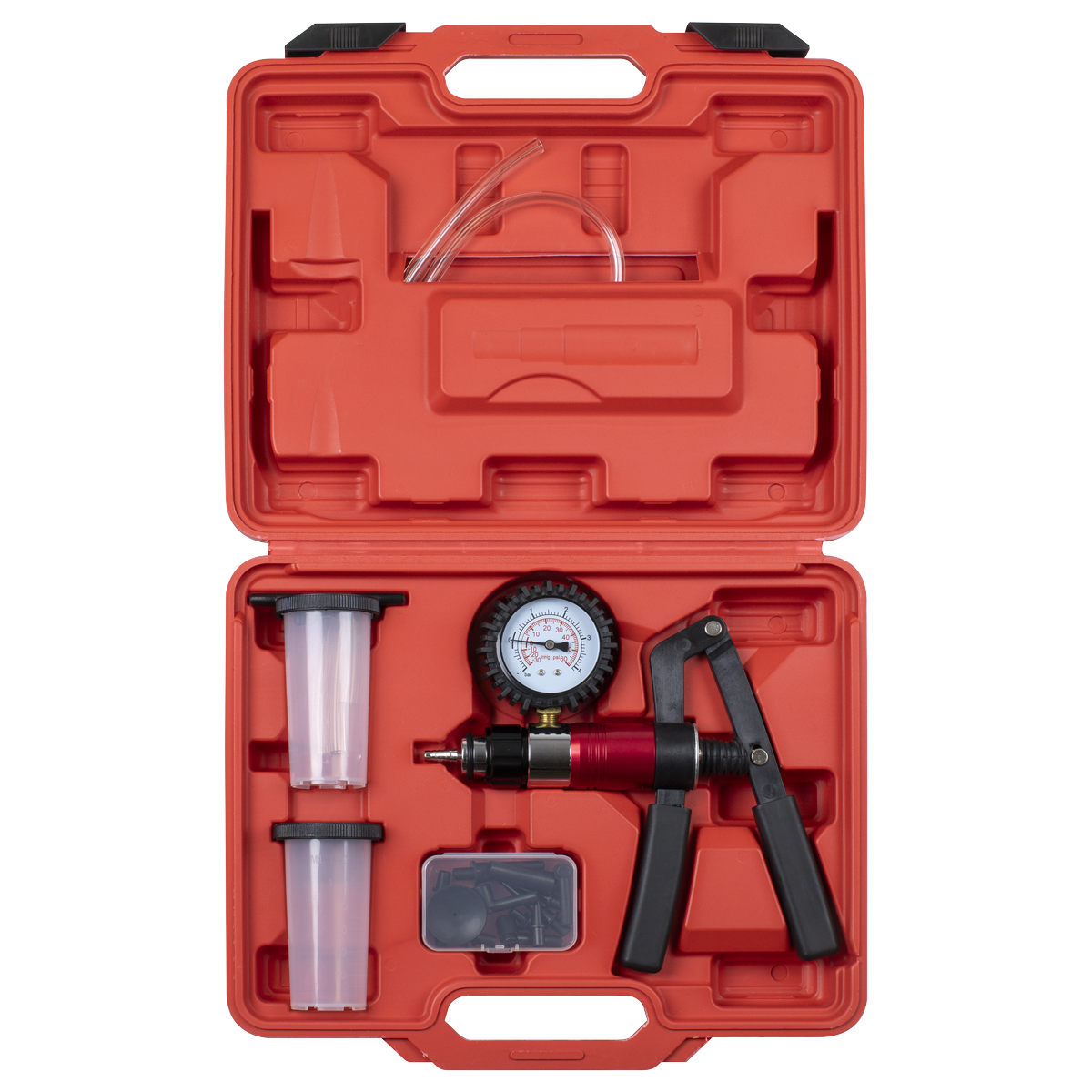 Sealey Vacuum & Pressure Test Bleed Kit With Rubber Easy-To-Read Gauge VS403