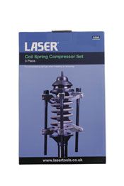 LASER 0290 Heavy Duty 3pc Coil Spring Compressor 1200 kg Capacity 250 mm Steel