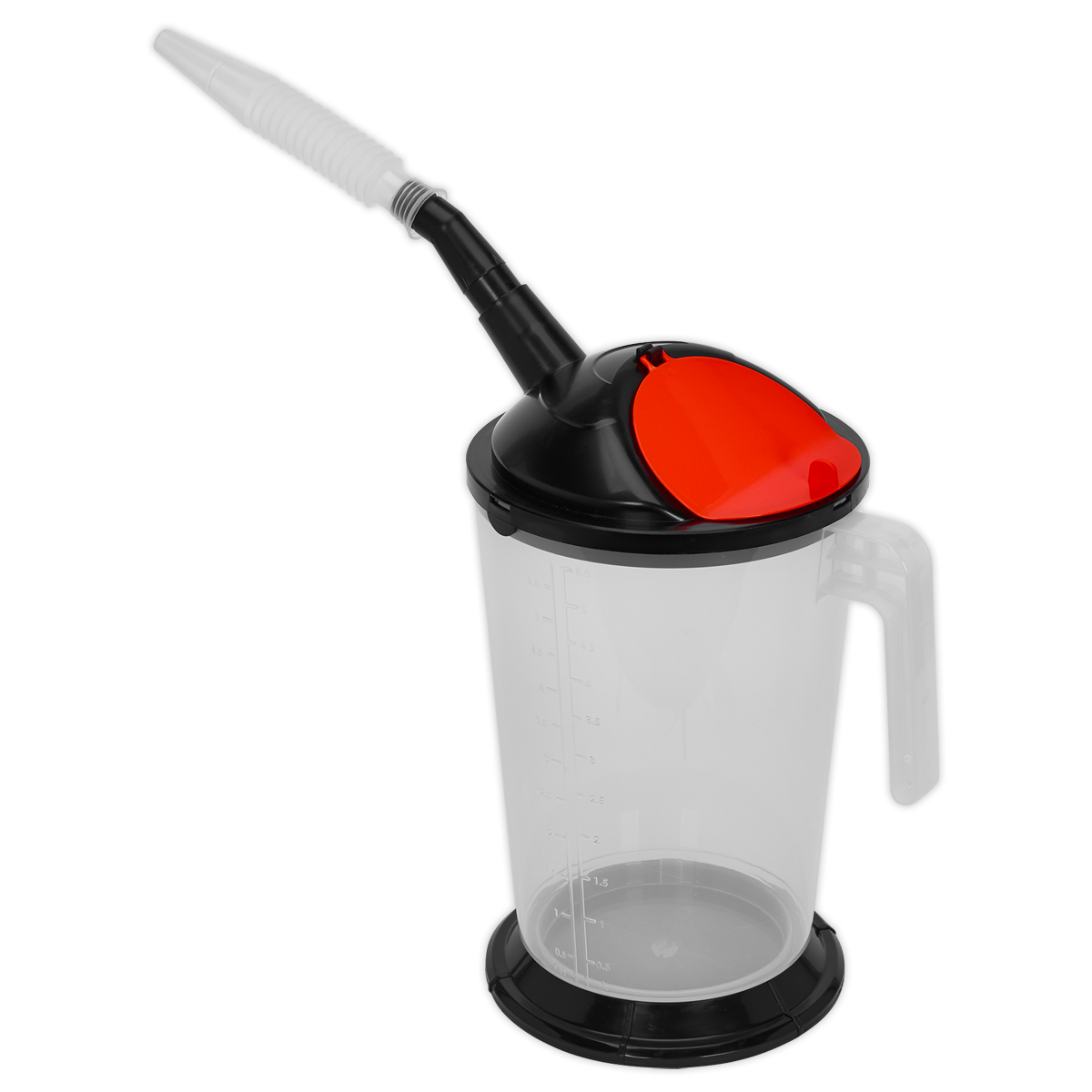 Sealey 5L Measuring Jug 5 Litre Removable Flexible Spout Oil Resistant VS563