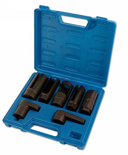 LASER 3750 7 Pieces Oxygen Sensor Socket Wrench Set 3/8" Inch & 1/2" Inch Drive