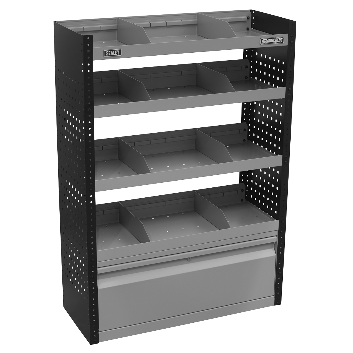 Sealey Modular Flat Shelf Van Storage System Organiser Robust Steel APMSVCOMBO1