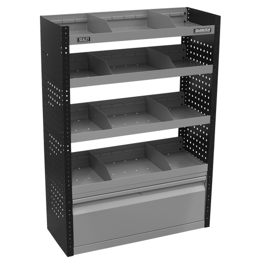 Sealey Modular Flat Shelf Van Storage System Organiser Robust Steel APMSVCOMBO1