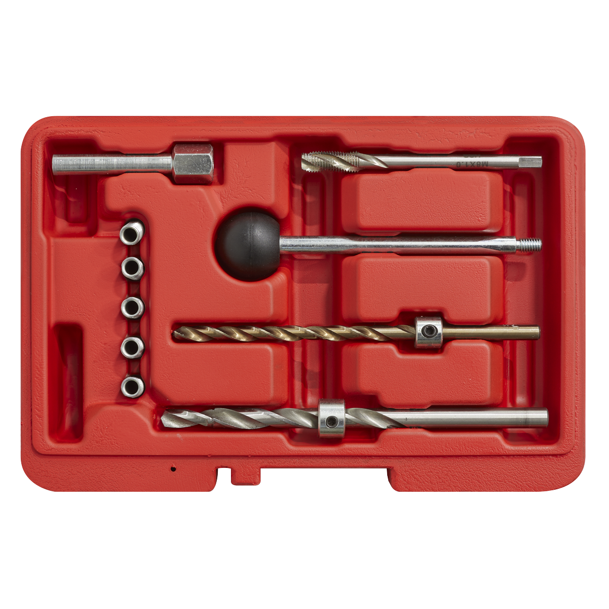 Sealey Fits Mercedes CDi Engine Injector Stud Repair Kit M8 x 1mm Tap VS640