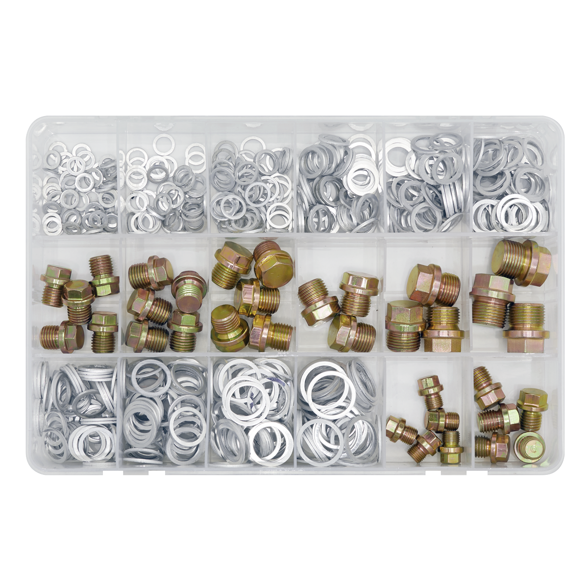 Sealey 534 Pieces Sump Plugs & Washers M10 M12 M13 M14 M15 M16 M18 M20 VS663