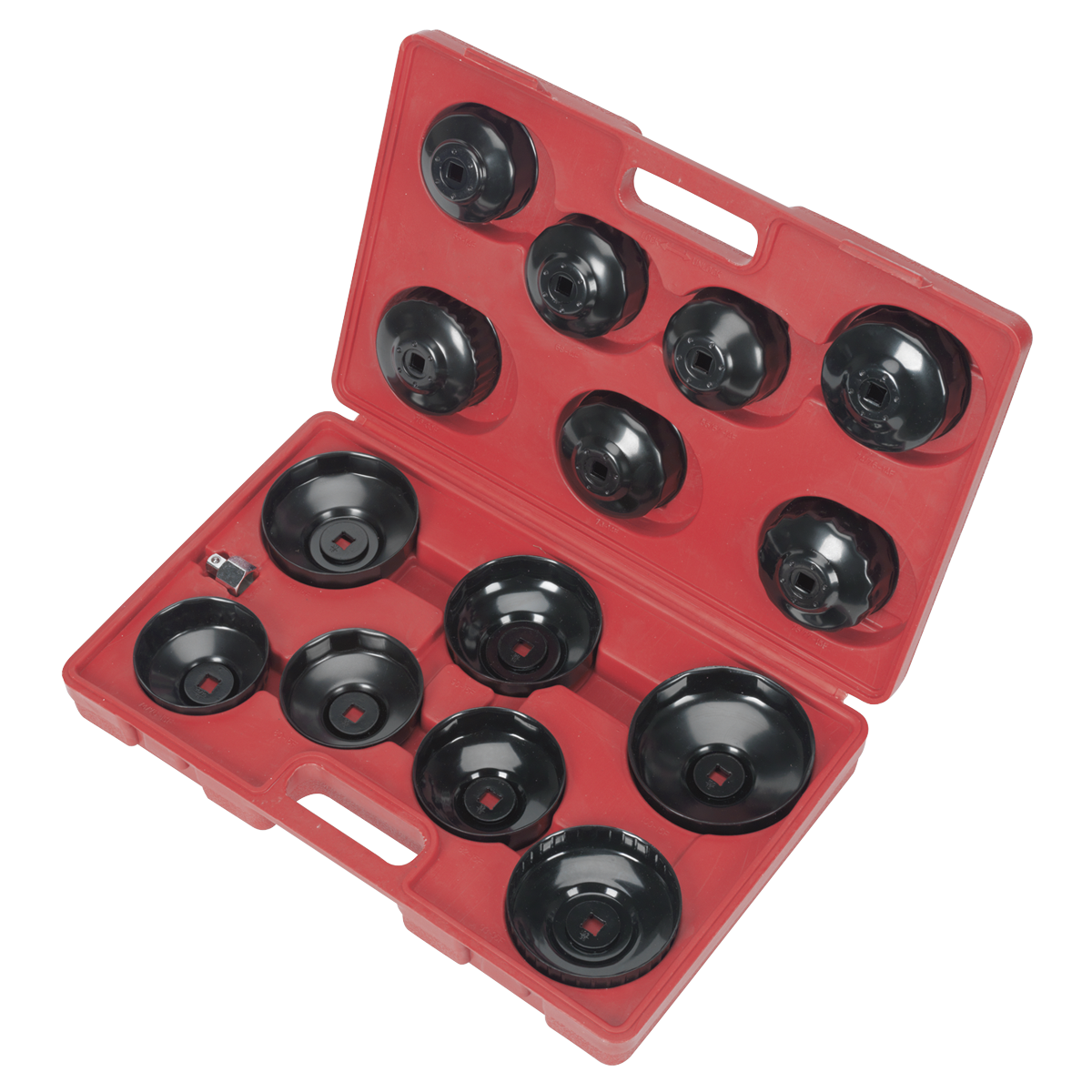 Sealey Oil Filter Cap Wrench Set Electro-Black Oxide Finish 15 Pieces VS7003