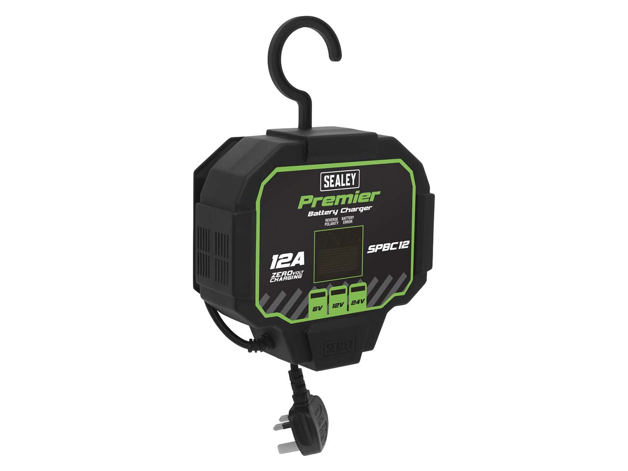 Sealey 12A Fully Automatic Smart Battery Charger & Maintainer Compact SPBC12