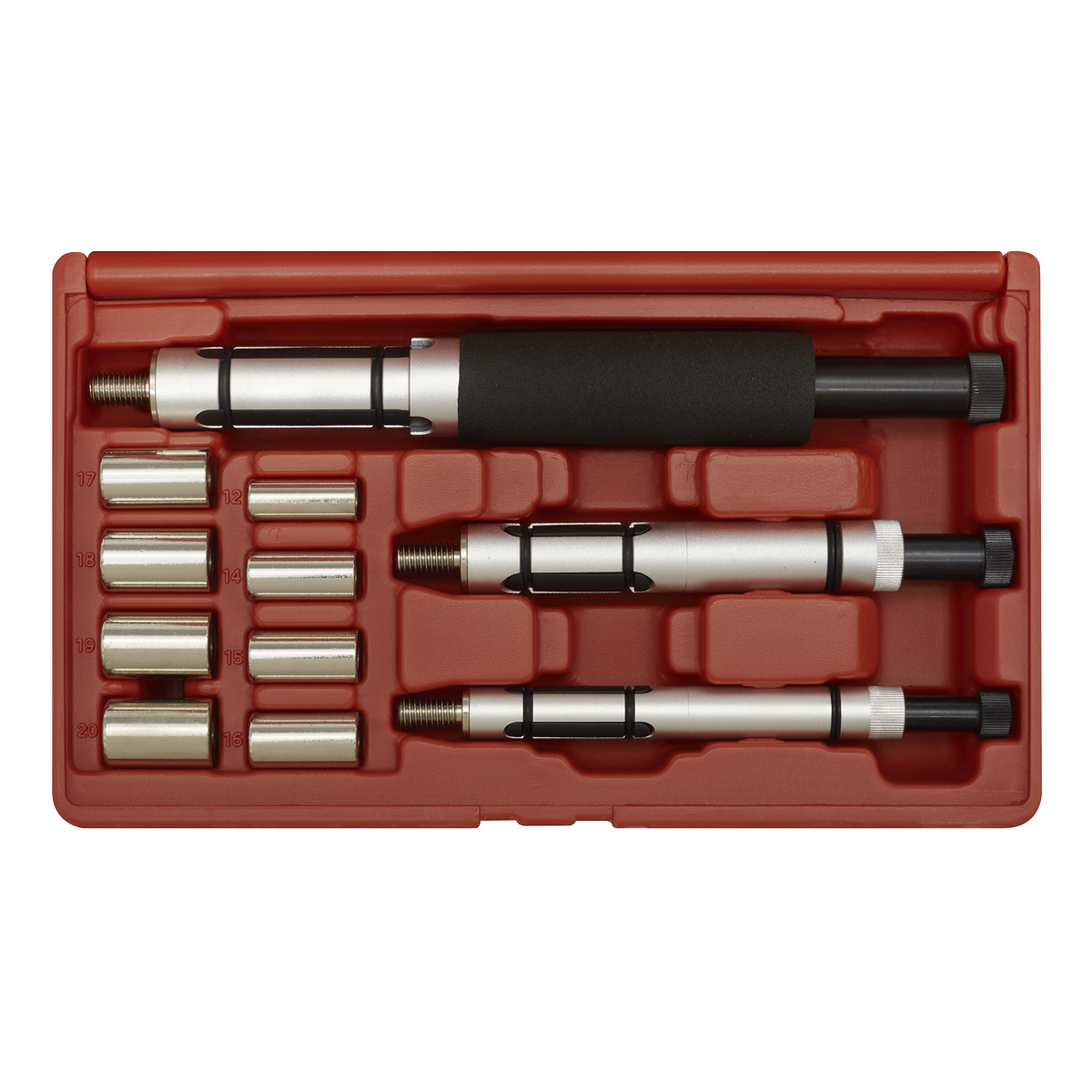 Sealey Clutch Alignment Tool Set 8 Interchangeable Spigot Adaptors 11pc VS711