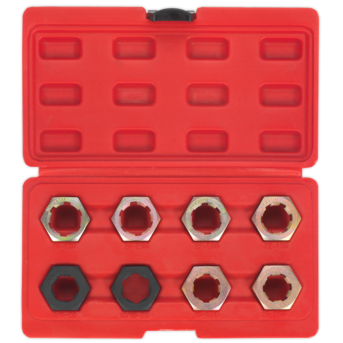 Sealey CV Joint Thread Chaser With Storage Case - 8 Pieces Workshop Kit VS715