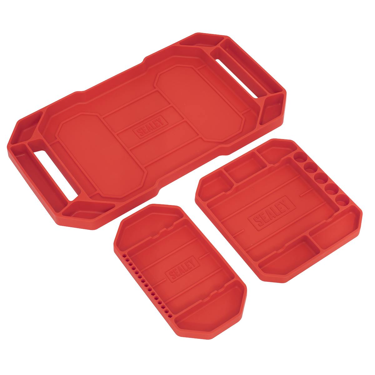 Sealey Flexible Tool Trays Non-Slip Oil & Water-Resistant Pack of 3 Pcs APNST4