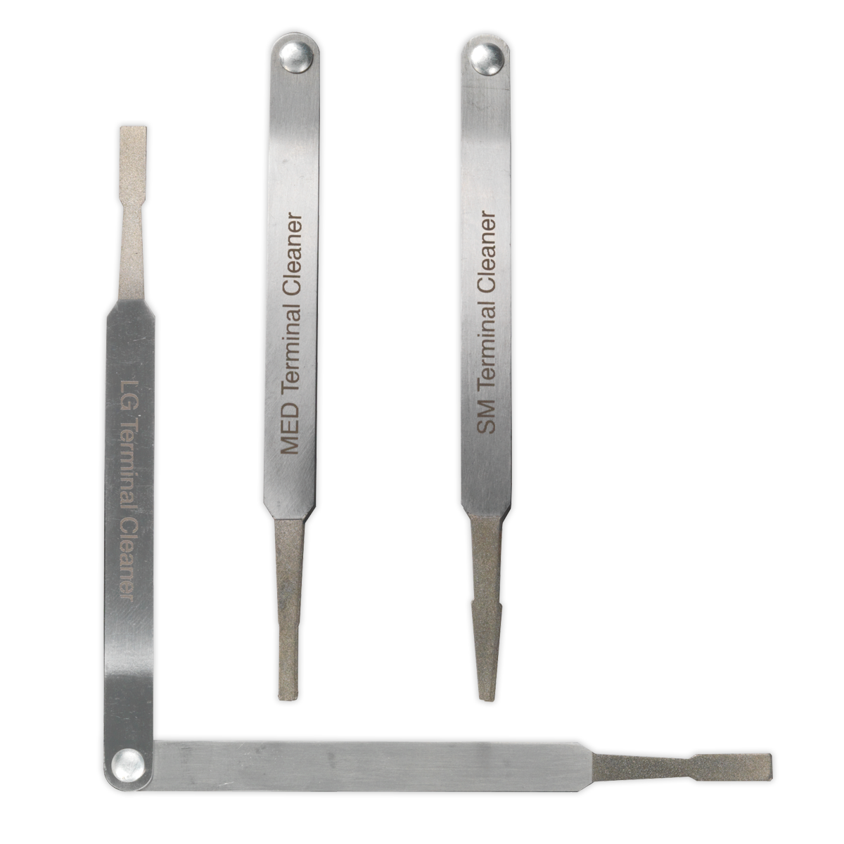 Sealey Terminal Cleaner Set 3 Pieces Diamond Grip With Pivoting Handle VS9202