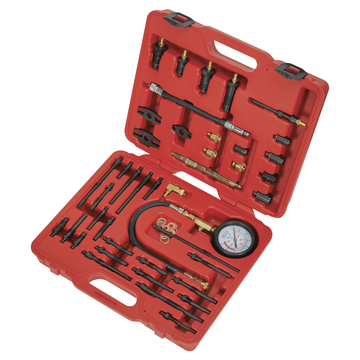Sealey Petrol & Diesel - Master Compression Test Kit With 600PSI Gauge VSE3155