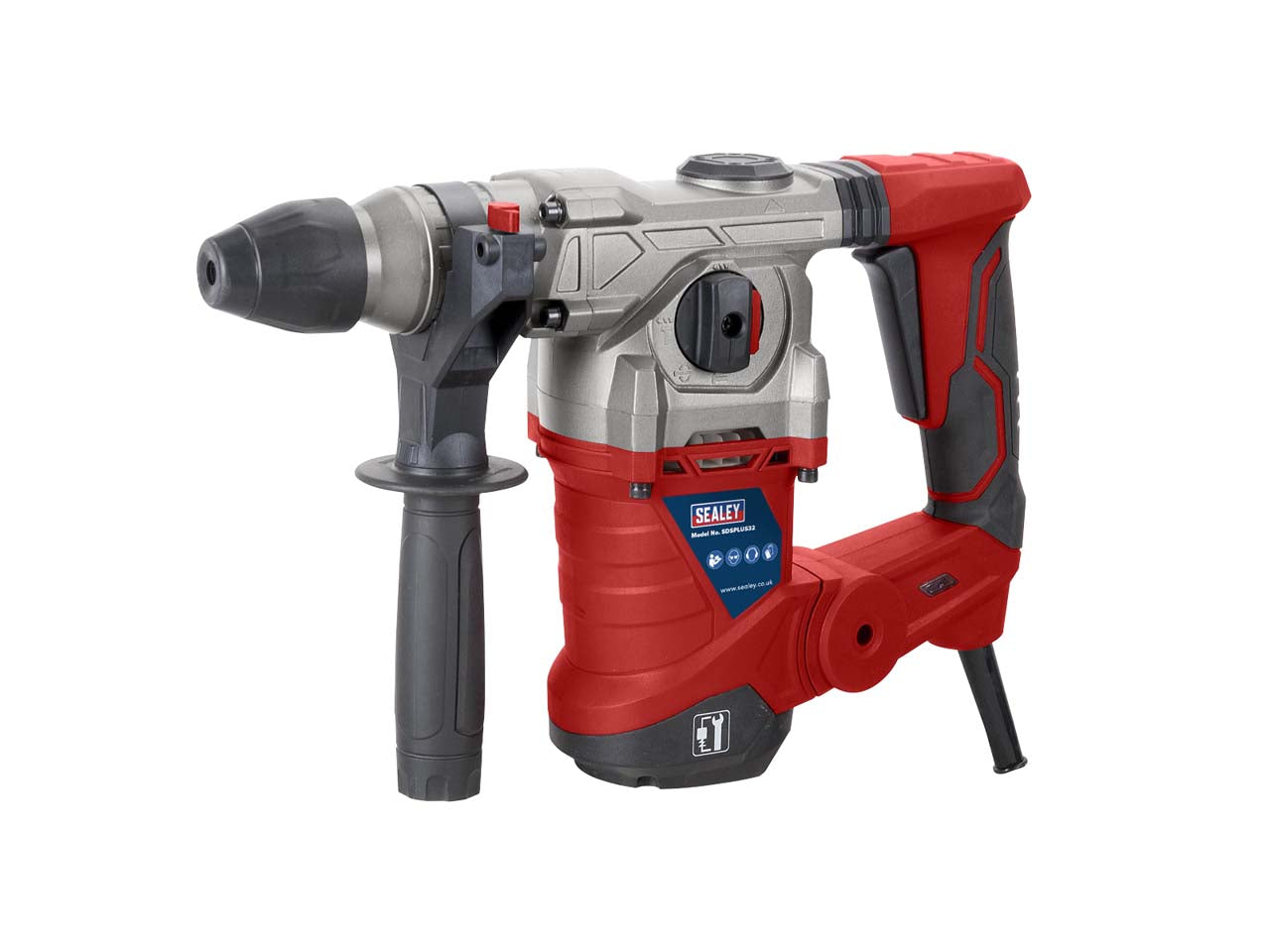 Sealey 230V 1500W 32mm SDS Plus Rotary Hammer Drill With Handle SDSPLUS32