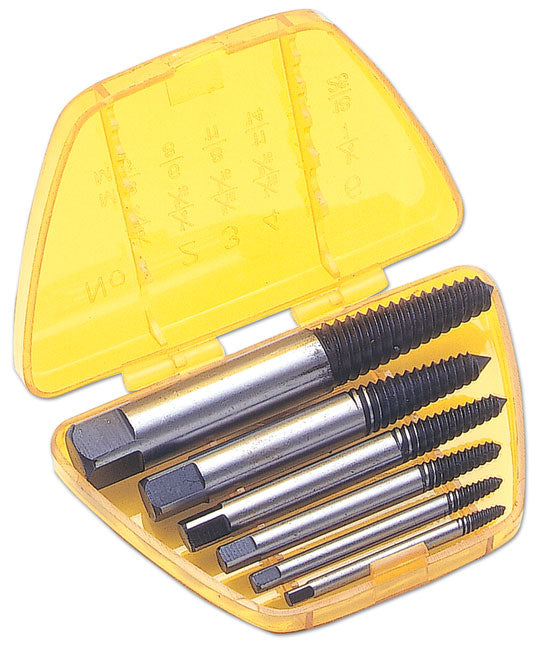 LASER 0295 Bolt Extractor Set 6pc Chrome Molybdenum Steel Nut Remover Tool
