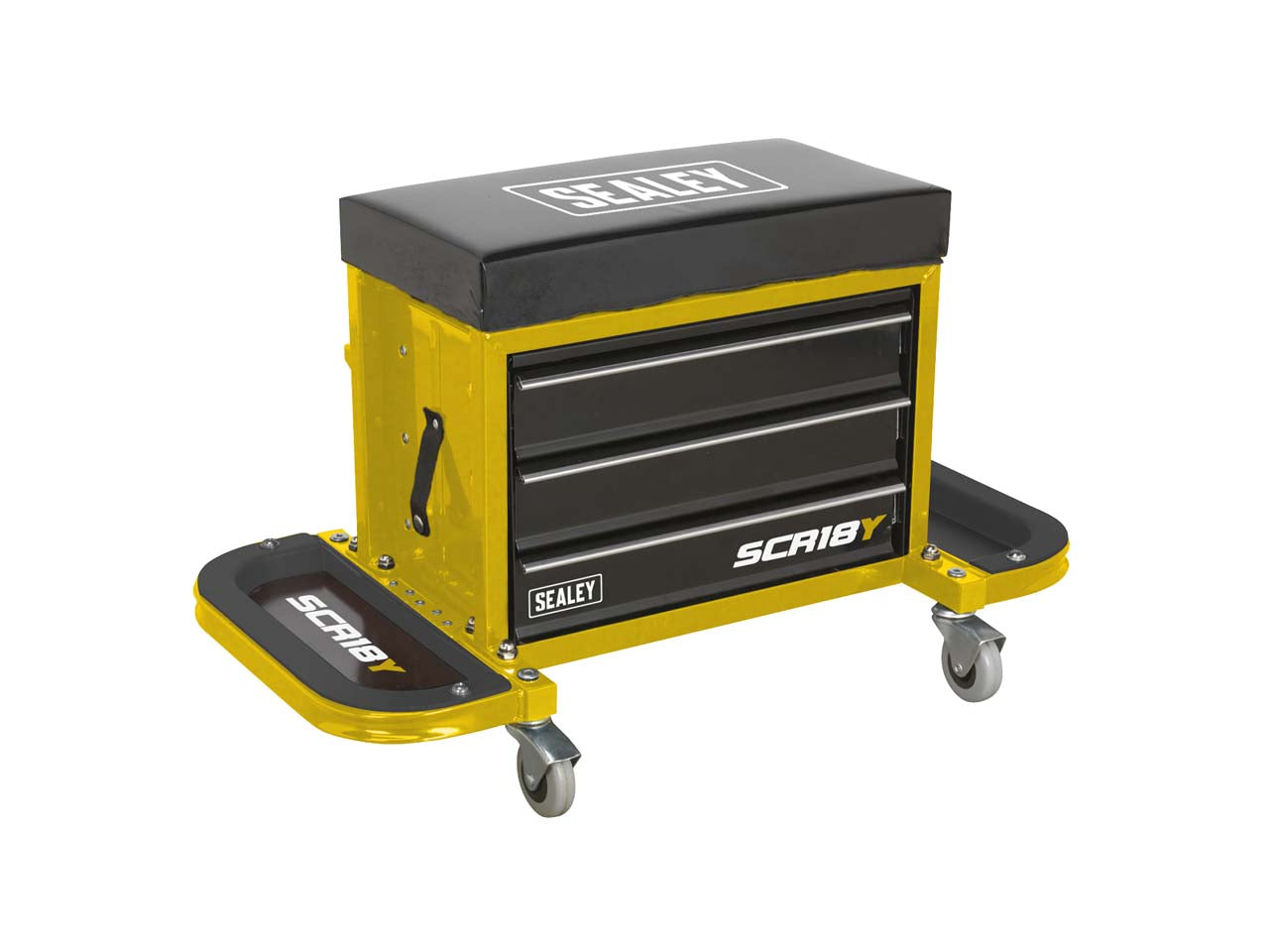 Sealey Mechanics Utility Seat & Tool Box Storage Organiser - Yellow SCR18Y