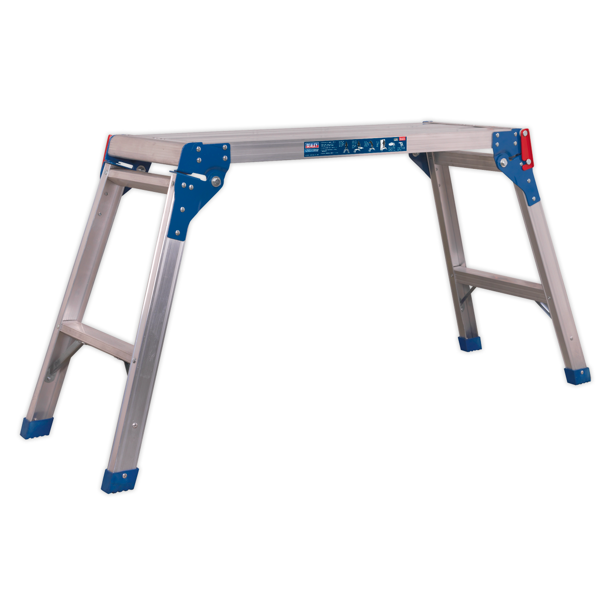 Sealey Folding Platform Aluminium 2 Steps 150kg Capacity 605mm Height APS2E
