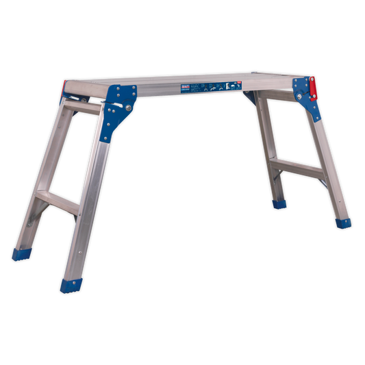 Sealey Folding Platform Aluminium 2 Steps 150kg Capacity 605mm Height APS2E