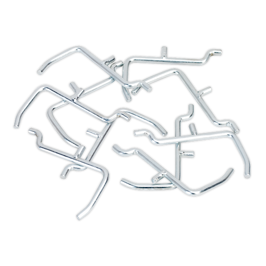 Sealey Hook Set For APSPB Pegboard Suitable For Hanging Tools Silver APSPB.H