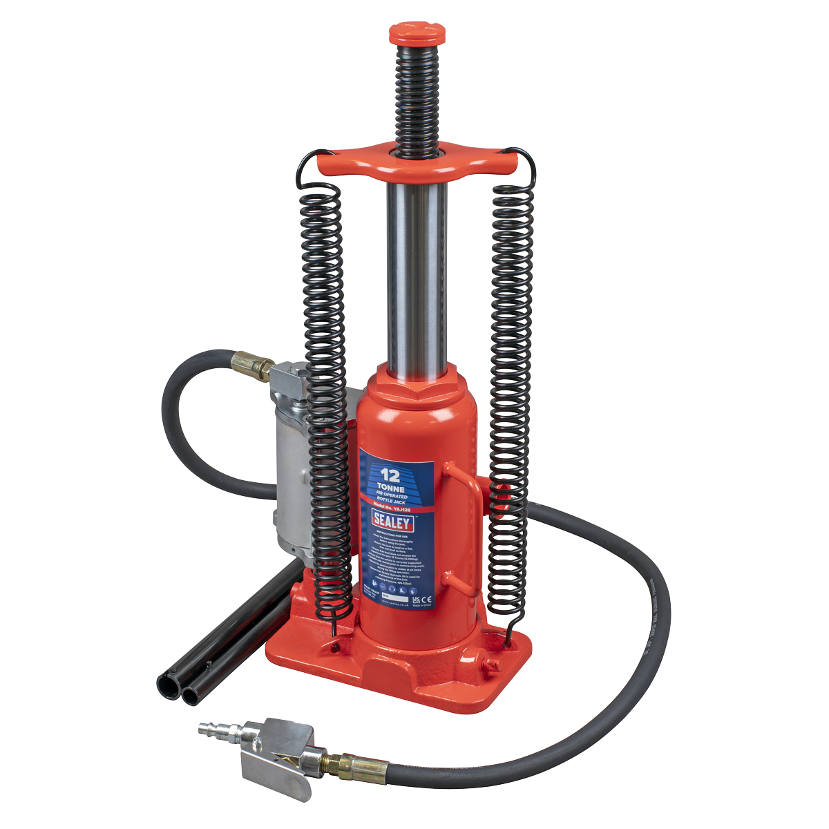 Sealey Air Operated Hydraulic Bottle Jack 12 Tonne Heavy Duty Durable YAJ12S