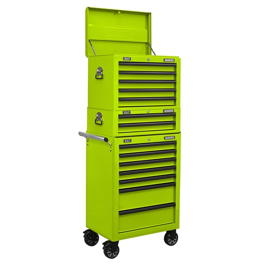 Superline Pro Topchest Mid-Box Tool Chest & Rollcab Combination APSTACKTHV