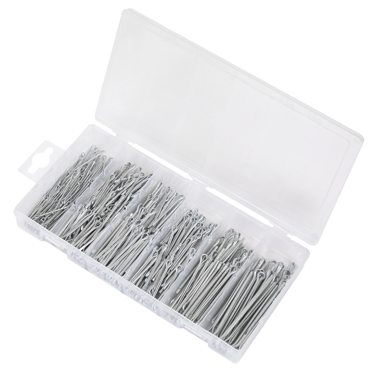 Sealey Split Pin Assortment 555 Pieces Small Sizes Imperial & Metric AB001SP