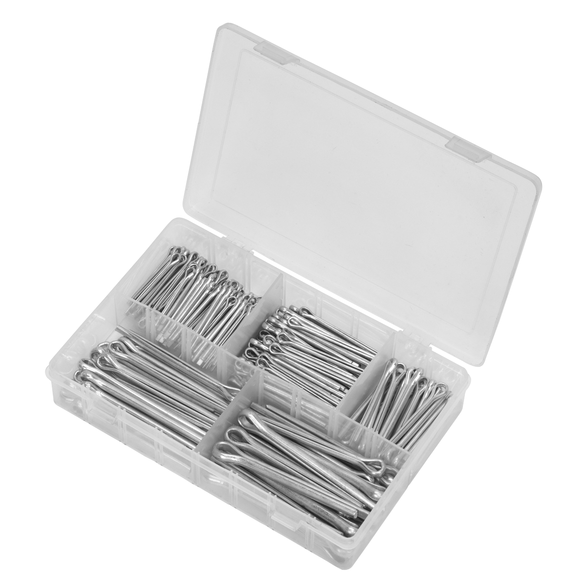 Sealey Split Pin Assortment 230 Pieces Large Sizes Imperial & Metric AB003SP