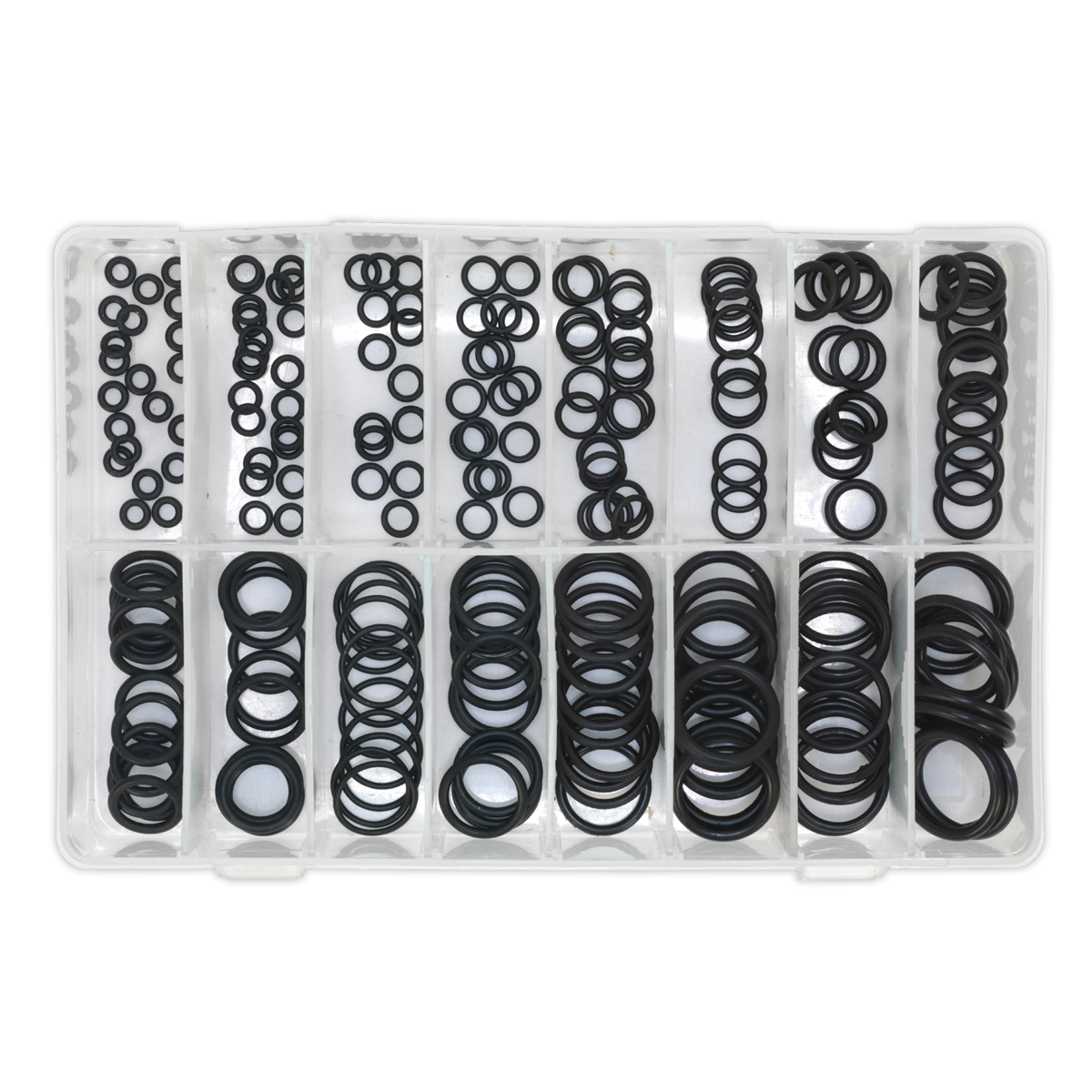 Sealey O Rings 225 Pieces Assorted Rubber Metric 3.5-21mm x 1.5-3.5mm AB004OR