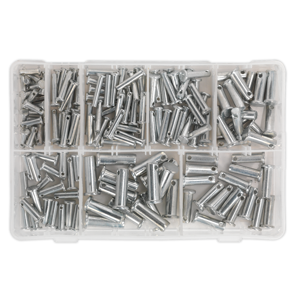Sealey Clevis Pin Assortment With Partitioned Box 200 Pieces Imperial AB019CP