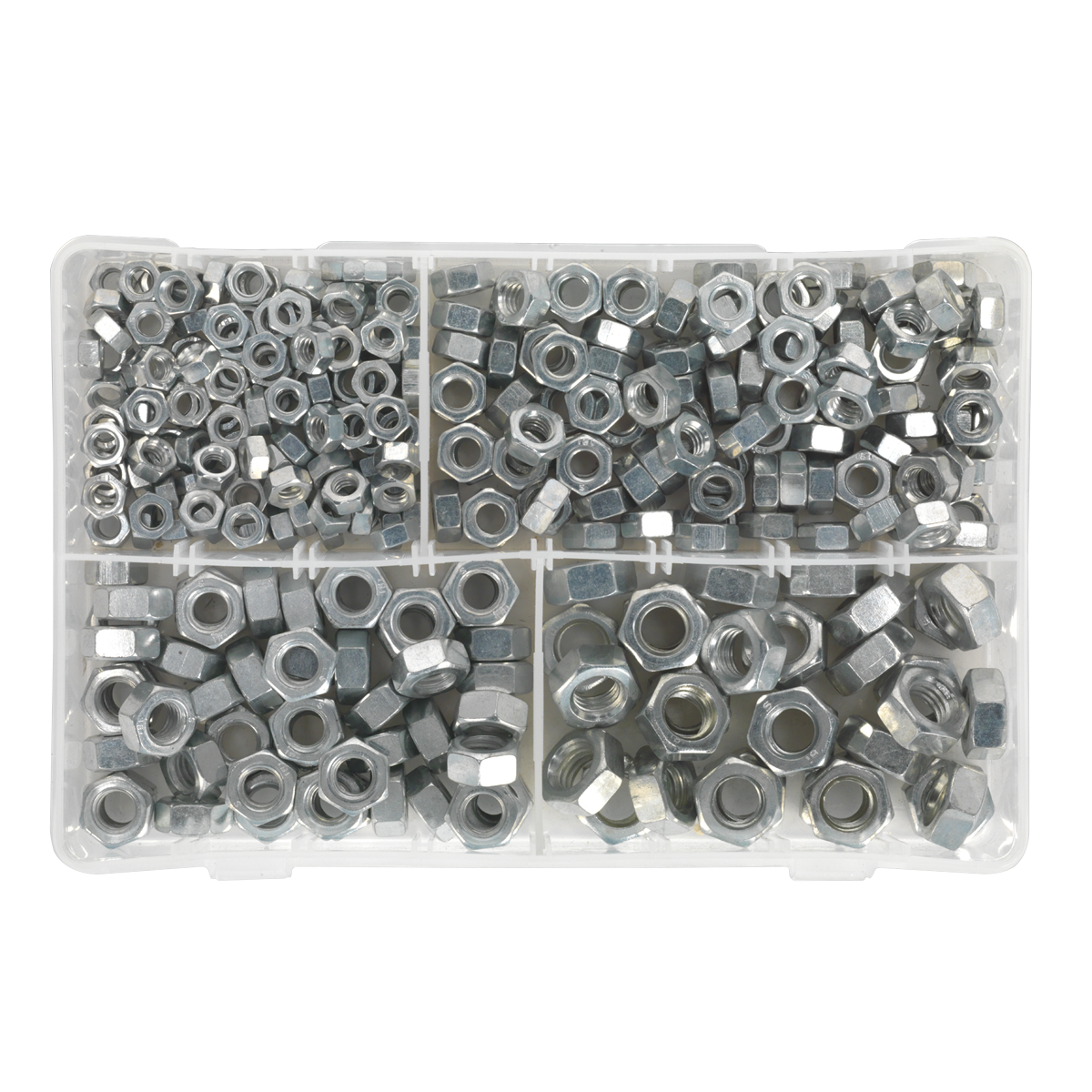 Sealey Steel Nut Assortment 320 Pieces 1/4" - 1/2" Imperial UNC DIN 934 AB030SN