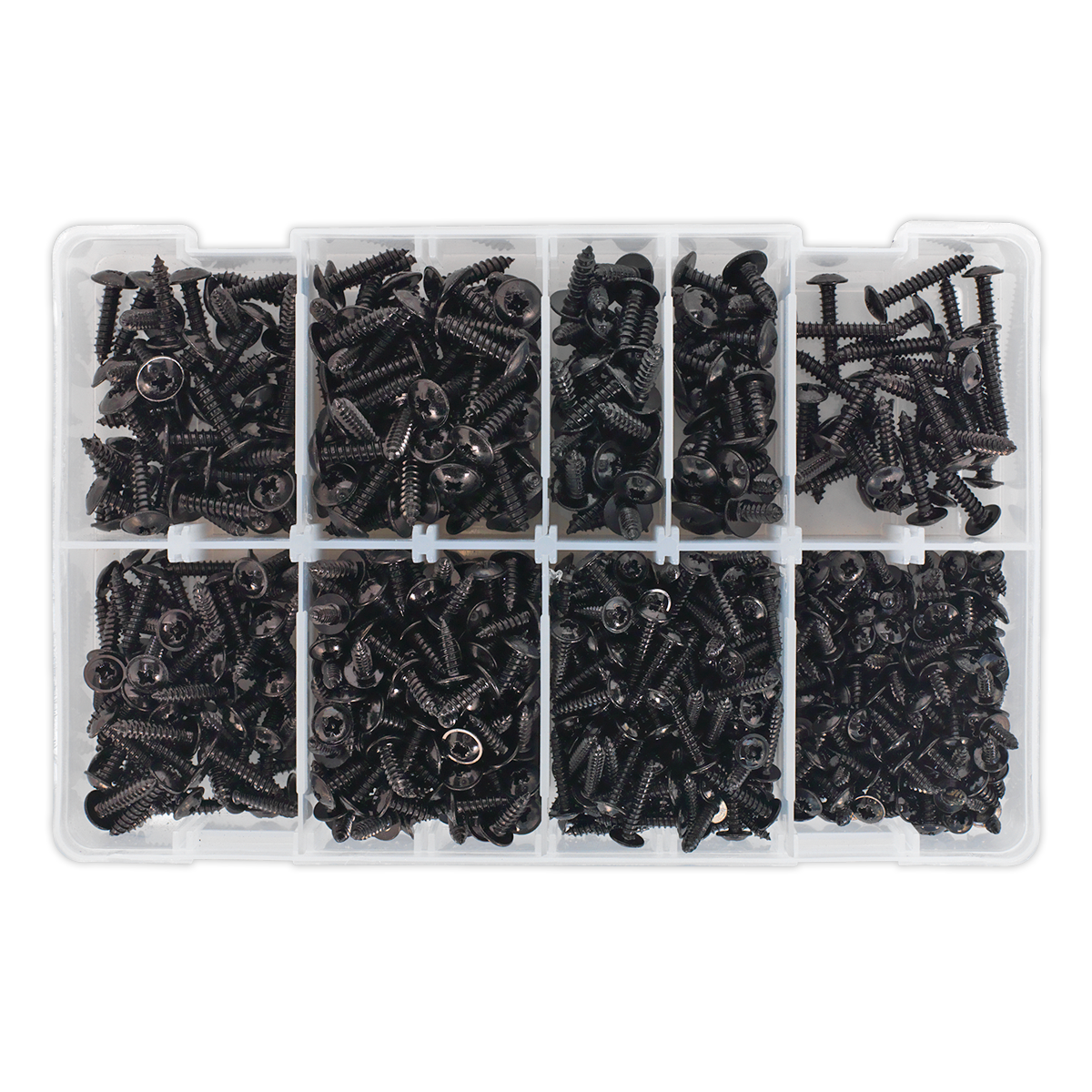 Sealey Self Tapping Screw Assortment 700 Pieces Flanged Head BS 4174 AB066STBK
