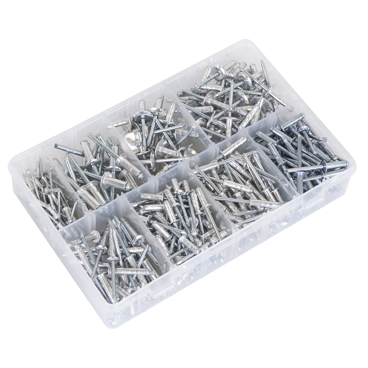Sealey Aluminium Rivet Assortment 335 Pieces Multipurpose With Box AB079AR