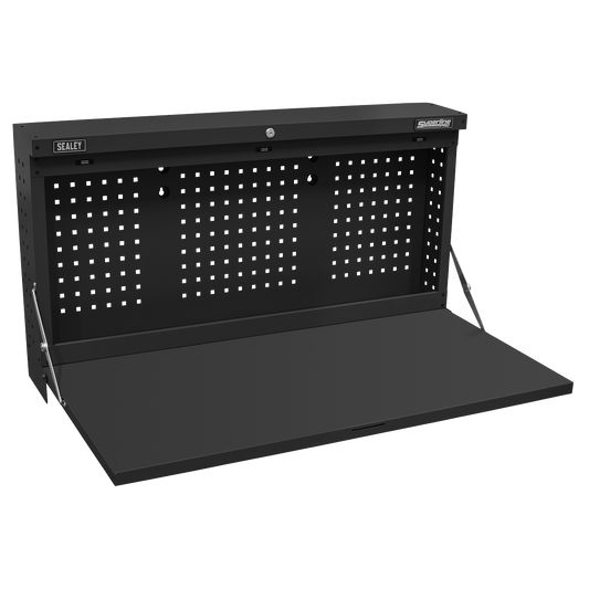 Sealey Wall Mounted Foldable Workbench 1100mm x 670mm x 610mm Lockable APWMW02