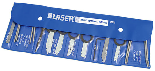 LASER 3797 20-Piece Radio Removal Tool Kit For Audi BMW Ford VW Mercedes