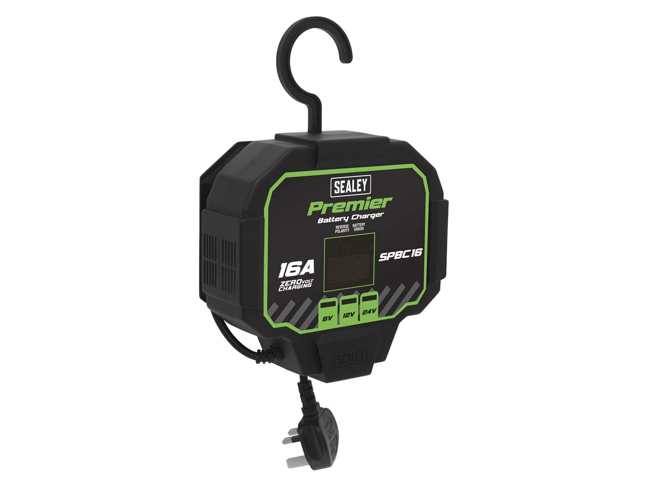 Sealey 16A Fully Automatic Smart Battery Charger & Maintainer Compact SPBC16